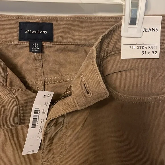 J Crew men’s Brown Corduroy pants - 770’s straight 31 x 32 - Picture 3 of 5